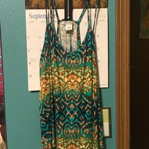 Fun mult-color strappy tank top